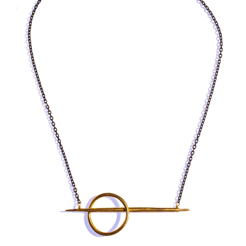Small Lateral Quill Rising Necklace